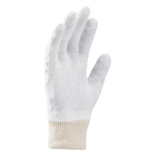 Manusi de protectie din bumbac Ardon COREY, culoarea alb, tricot fin