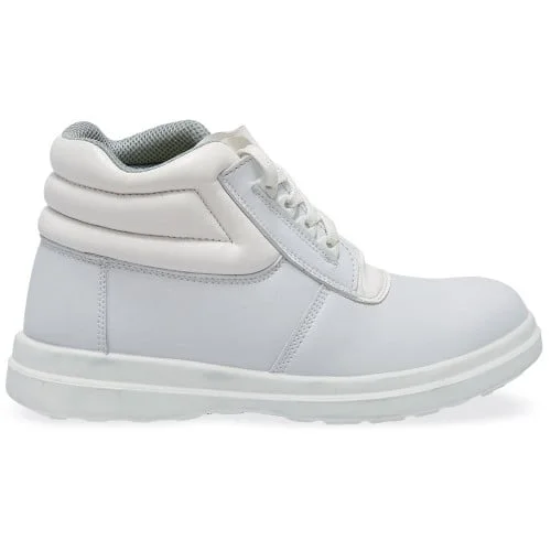 Bocanci de protectie impermeabili Renania Cedar S2 SRC cu bombeu metalic, culoarea alb