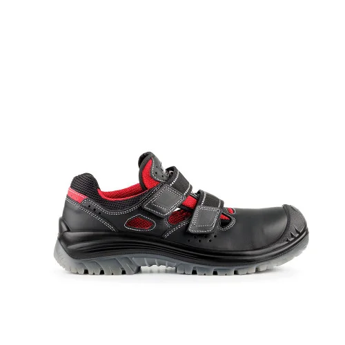 Sandale cu bombeu si lamela, S1P Portorico, culoarea negru