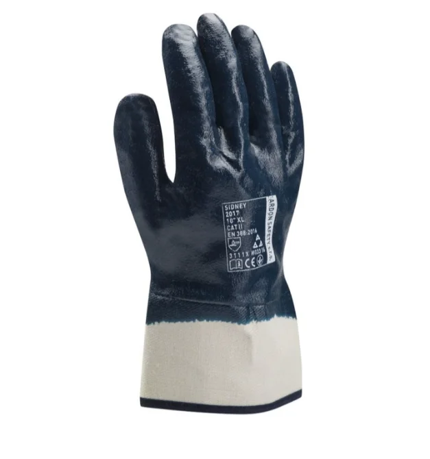 Manusi de protectie invelite in nitril, culoarea bleumarin, Ardon SIDNEY