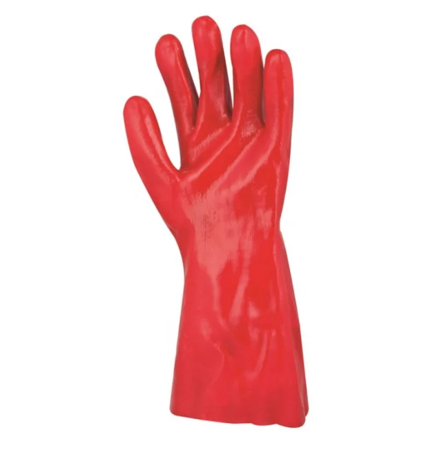 Manusi protectie antichimice impregnate in PVC, culoarea roșu, Ardon RAY