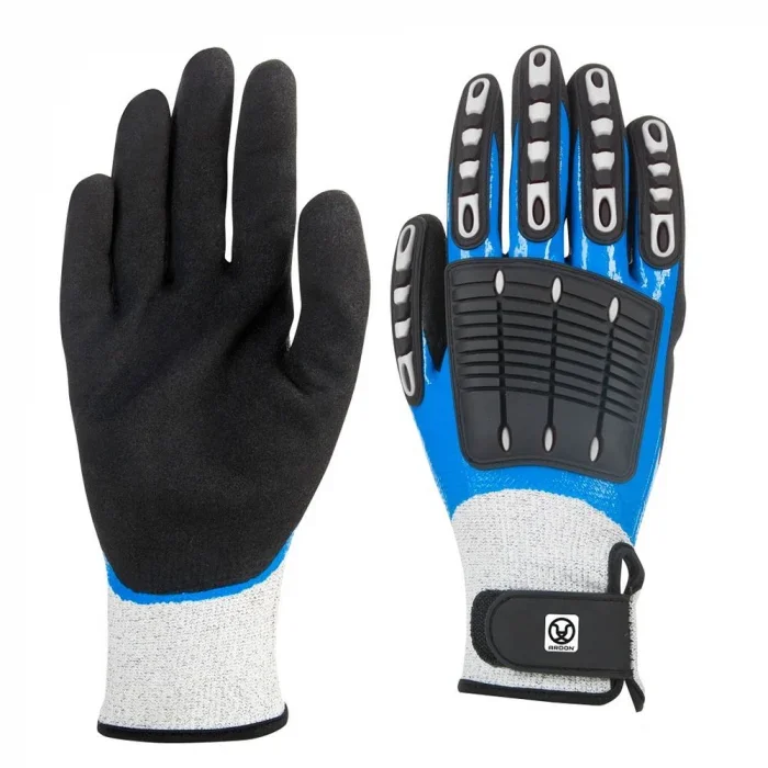 Mănuși de protectie antitaiere imersate in nitril, culoarea albastru, Ardon Shield 4544C