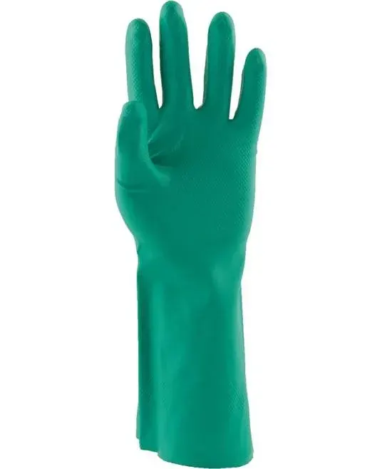 Mănuși de protecție antichimice nitril, culoarea verde, grosime palmă 0.38mm, lungime 330mm, Ardon Semperplus