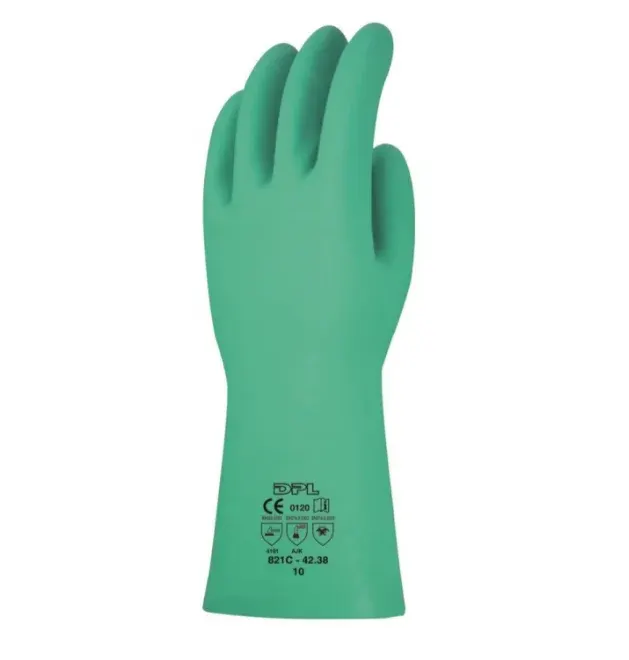 Mănuși de protecție antichimică din nitril, rezistente la impact și uleiuri, Ardon INTERFACE PLUS, culoarea verde