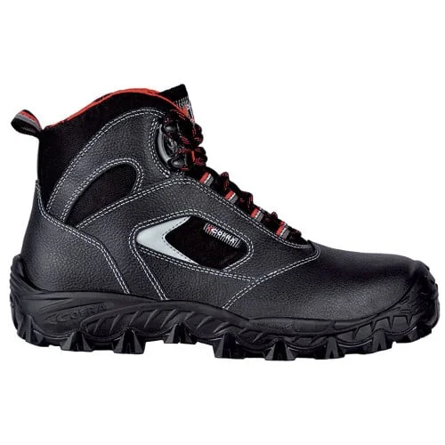 Bocanci de protectie Nm Fowy S3, cu bombeu fibra sticla si lamela, culoarea negru