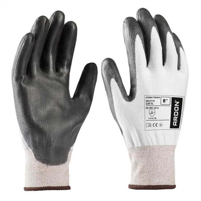 Mănuși antităiere de protecție rezistente la apă, culoarea alb, Storm Touch