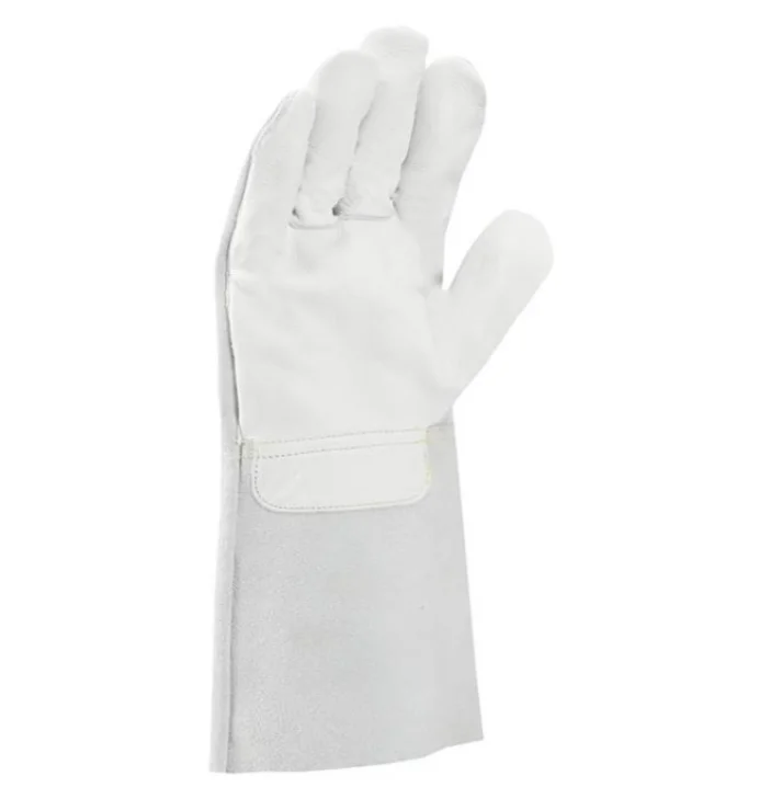 Manusi sudori piele spalt bovina, culoarea alb, ata kevlar,15 cm, Ardon COY