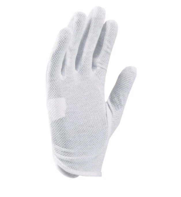 Manusi protectie textile, culoarea alb, tricot fin, cu aplicatii PVC anti-alunecare, Ardon BUDDY
