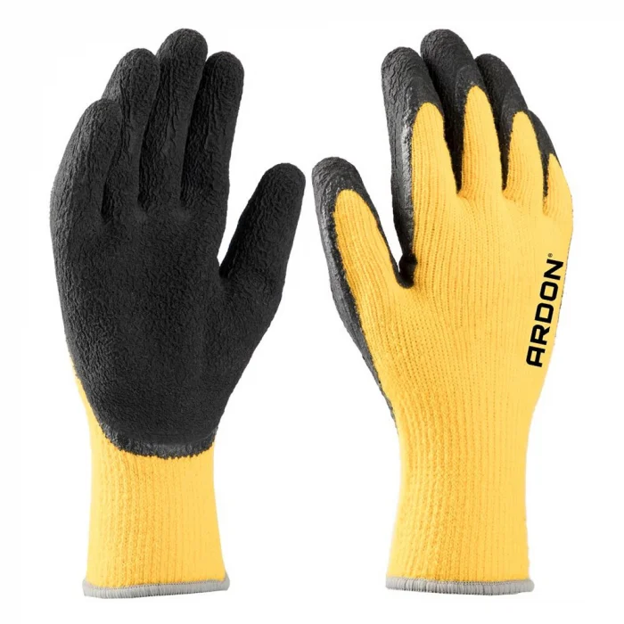 Manusi de protectie de iarna, culoarea negru, cu latex în palmă, Petrax Winter