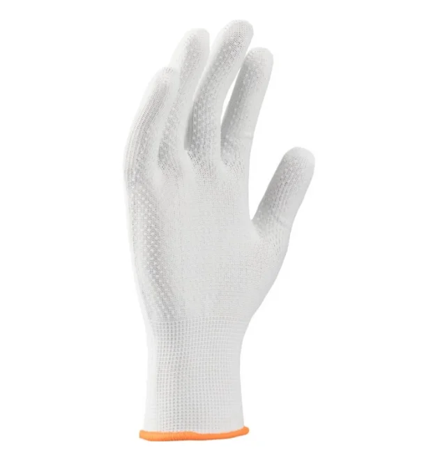 Manusi de protectie textile cu PVC anti alunecare, culoarea alb, Ardon BUDDY EVOLUTION