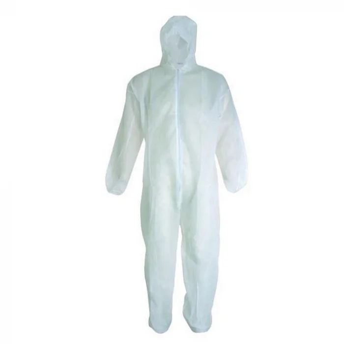 Combinezon de unica utilizare din polipropilena, culoarea alb, 40g/mp