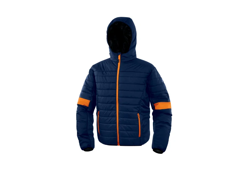 Jacheta de puf cu gluga, culoarea bleumarin, Bloom, Delta Plus