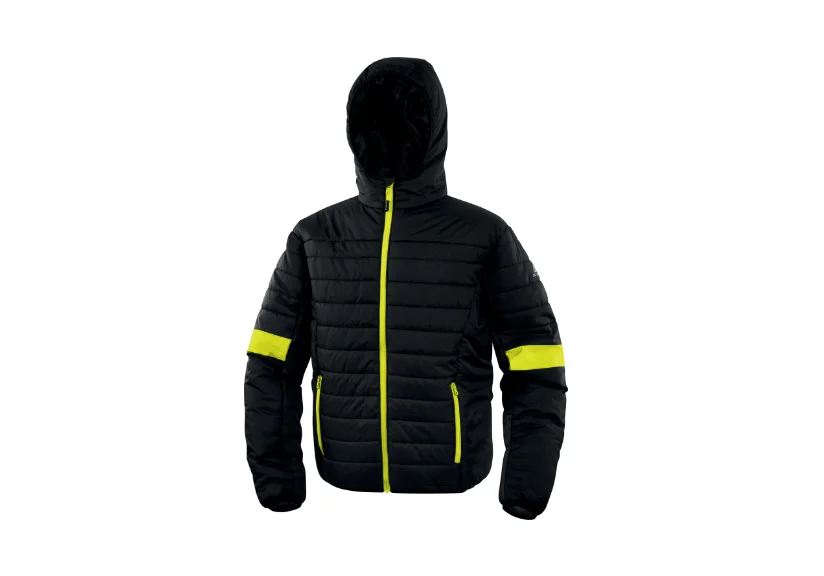 Jacheta de puf cu gluga, culoarea negru, Bloom, Delta Plus