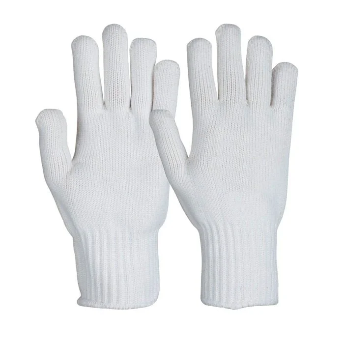 Manusi antitermice de protectie, culoarea alb, Renania HOT, tricot