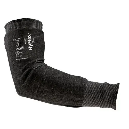 Mănecuțe de protecție din tricot, rezistente la tăiere, Ansell HyFlex, culoarea negru