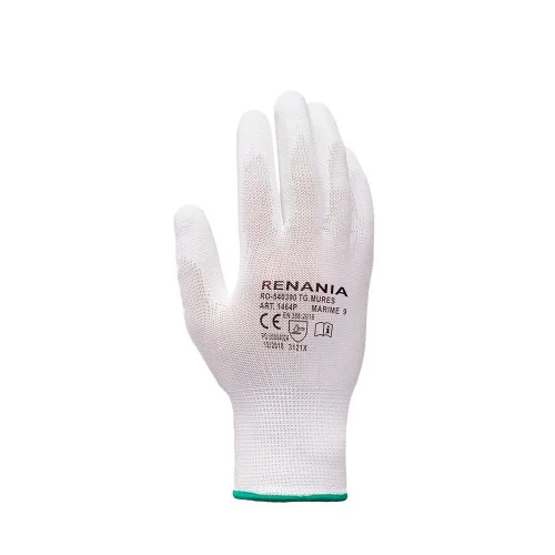 Manusi de protectie mecanica Renania Sensor P White, culoarea alb, impregnate in poliuretan