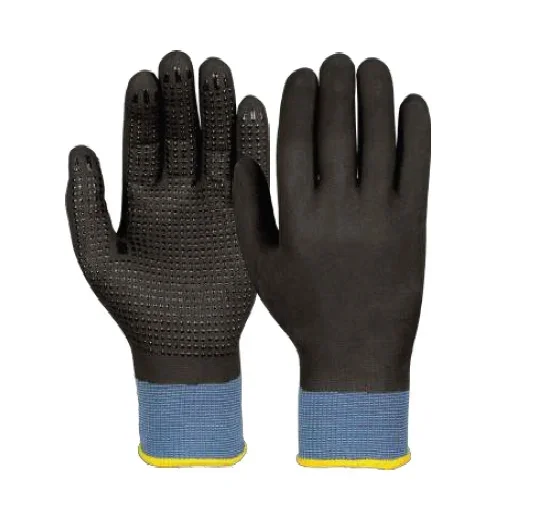 Manusi de protectie impregnate in spuma de nitril, culoarea negru, cat. 2, Renania NFT TOTAL