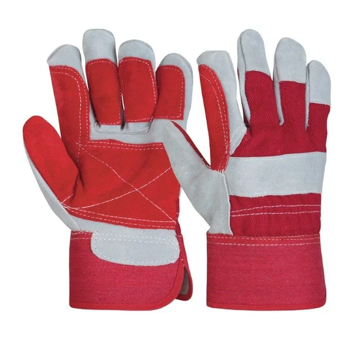 Manusi de protectie Renania Mamut, culoarea roșu, piele spalt bovina