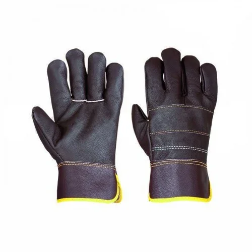 Manusi de protectie din piele spalt bovina, culoarea maro, Renania Franco