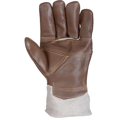 Manusi de protectie de iarna Renania Husky, culoarea alb, piele box