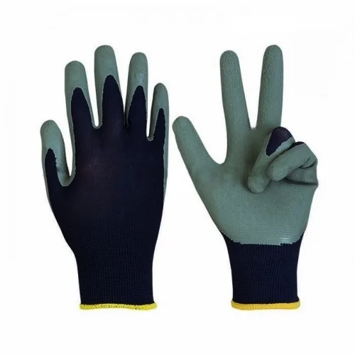 Manusi de protectie impregnate in latex, culoarea negru, Renania Latexgrip