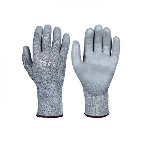 Manusi protectie antitaiere Renania Recut 5, culoarea gri, impregnate in poliuretan