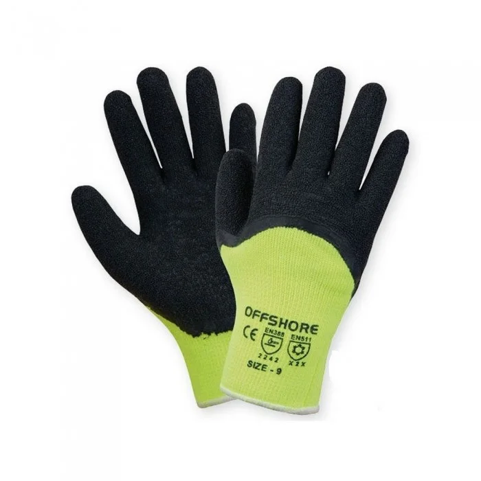 Manusi de iarna de protectie Renania Wintergrip, culoarea galben, latex