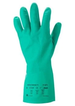 Manusi de protectie antichimice Ansell ALPHATEC SOLVEX 37-675, culoarea verde, nitril