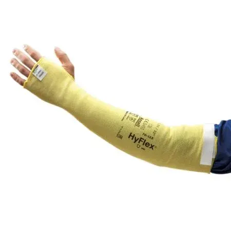 Mănecuțe de protecție din kevlar, rezistente la tăiere, Ansell HYFLEX, culoarea galben
