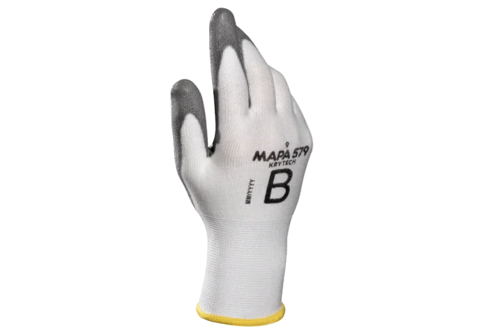 Manusi protectie antitaiere Mapa Krytech-579, culoarea alb, impregnata in poliuretan