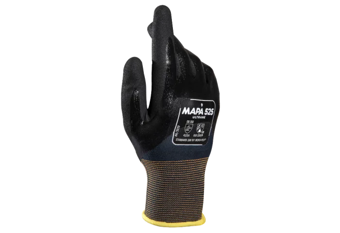 Manusi de protectie Mapa ULTRANE 525, culoarea negru, impregnate in nitril