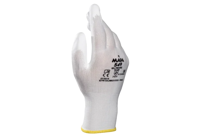 Manusi de protectie impregnate in poliuretan, culoarea alb, Mapa ULTRANE-549