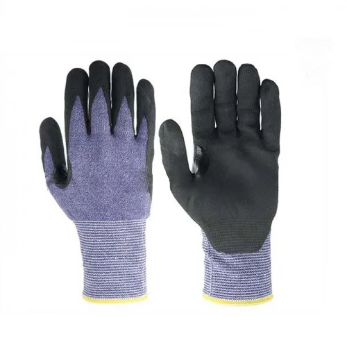 Manusi protectie antitaiere Renania NFT CUT 5, culoarea mov, impregnate in nitril