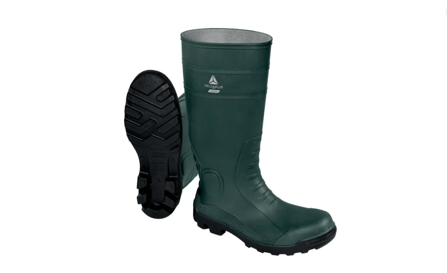 Cizme cu bombeu si lamela impermeabile, din PVC, COPPER S5 SRA, culoarea verde