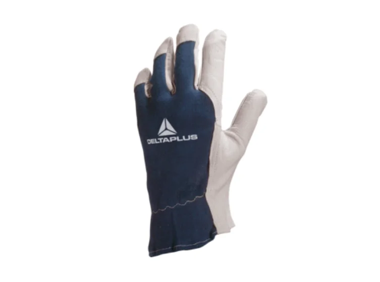 Manusi de protectie mecanica din piele, culoarea alb - CT402, Delta Plus