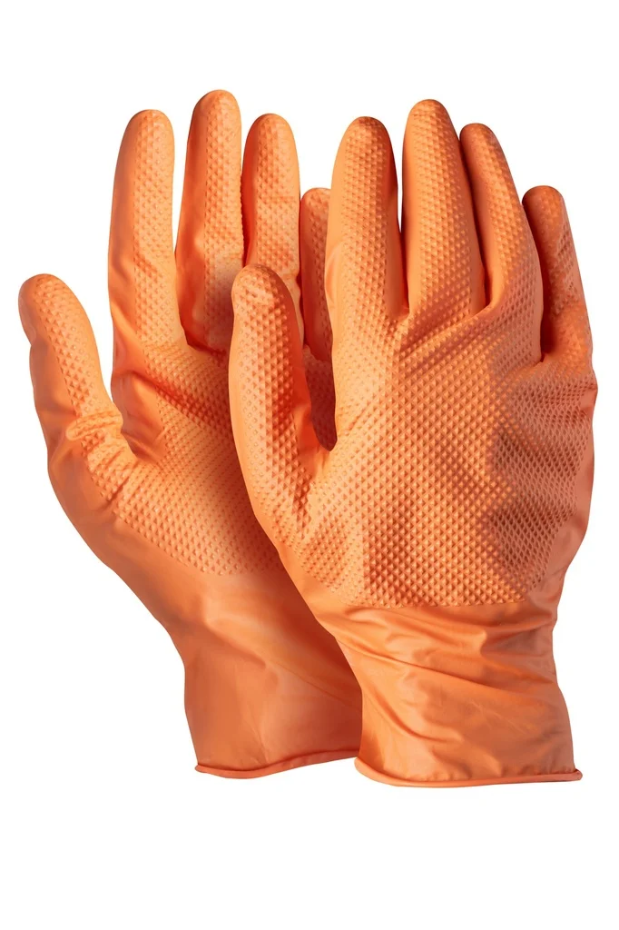 Manusi unica folosinta cu aderenta ridicata, culoarea portocaliu, Active DEXT D3680
