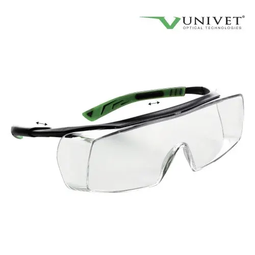 Ochelari de protecție cu lentilă incoloră, Univet 5X7031100, culoarea transparentă