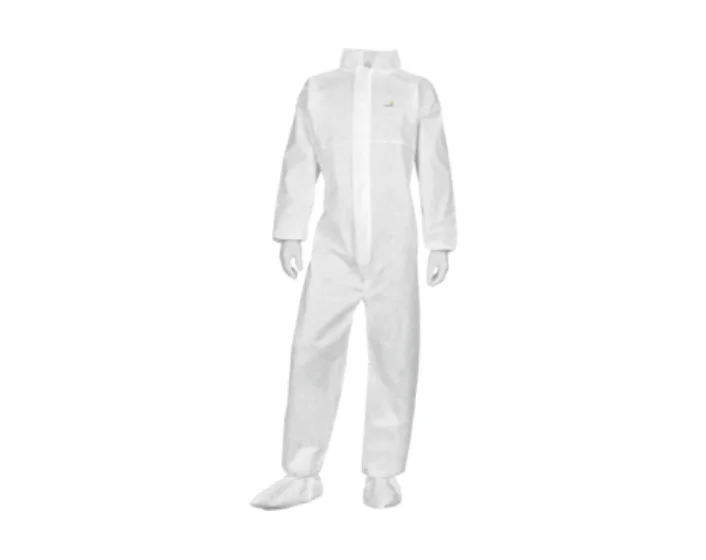 Combinezon de protectie chimica fara cagula, de unica folosinta, culoarea alb - Delta Plus