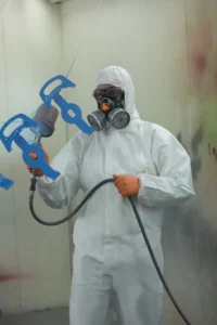 Combinezon de protectie etans la particulele uscate de tip 5, culoarea alb, DT215