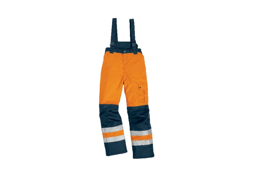 Pantaloni cu bretele reflectorizanti impermeabili, FARGOHV, culoarea galben - Delta Plus