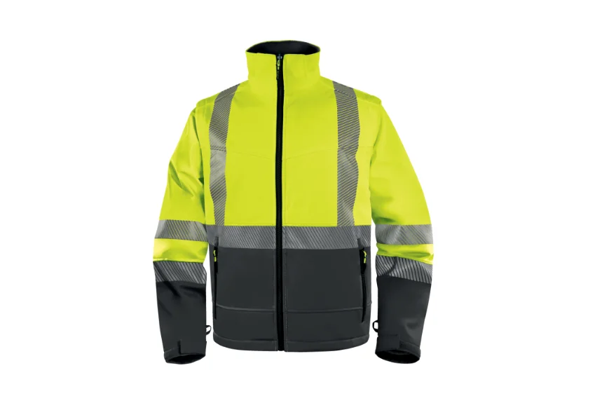 Jacheta reflectorizanta softshell cu maneci detasabile, Fast, culoarea galben - Delta Plus