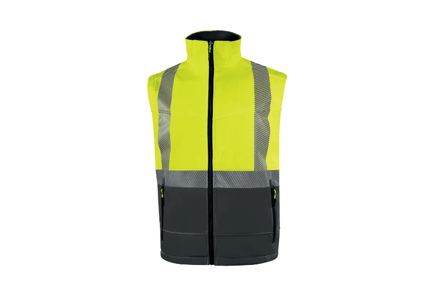 Jacheta reflectorizanta softshell cu maneci detasabile, Fast, culoarea galben - Delta Plus