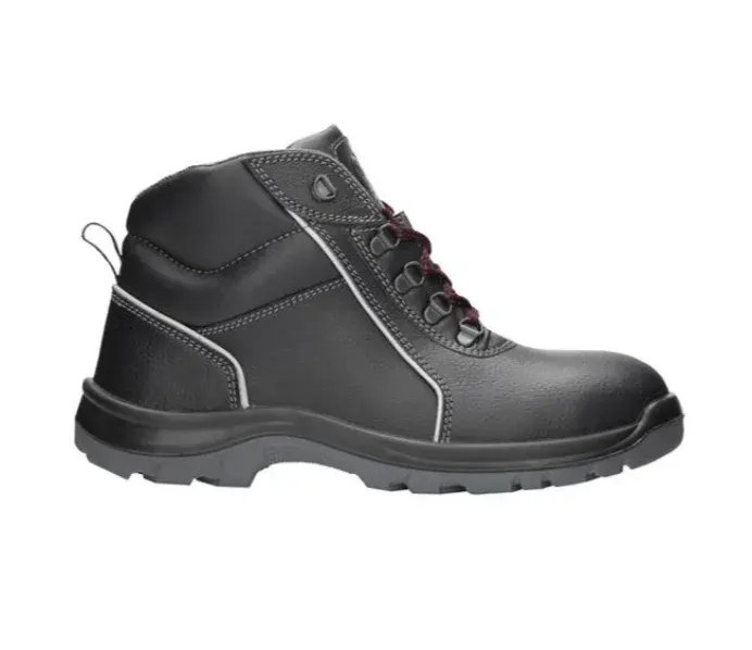 Bocanci de protecție cu bombeu și inserție antiperforație din oțel, din piele naturală, Ardon ARDON S3, FO SR, culoarea neagră
