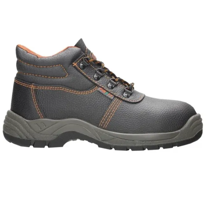 Bocanci de protecție din piele naturală, cu bombeu și lamelă antiperforație din oțel, Ardon FIRSTY HIGH S1P, marcaj SR FO, culoarea negru