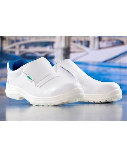 Pantofi de protectie albi cu bombeu metalic, S2 SRC, Ardon VALI