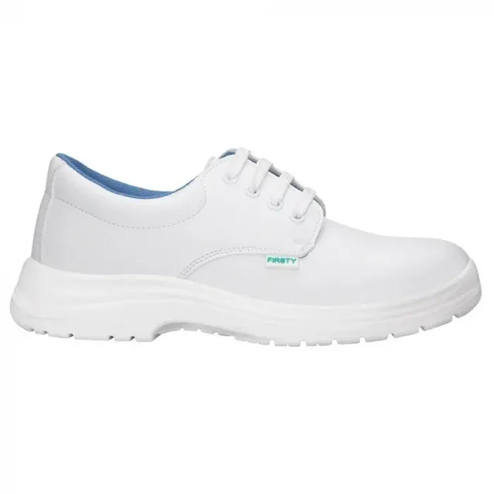 Pantofi albi de protectie cu bombeu metalic, FINN S2 SRC