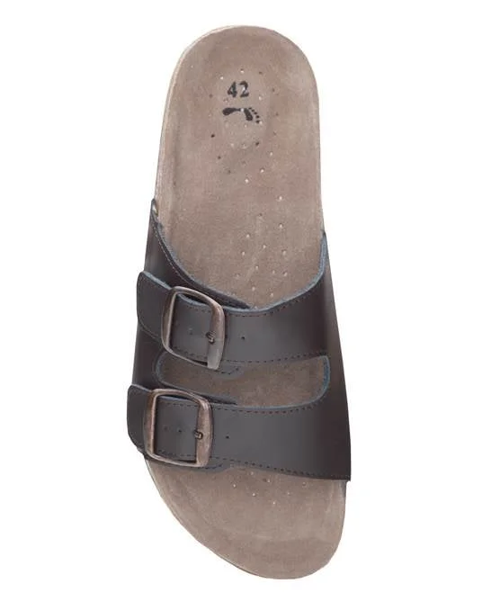 Șlapi de vară maro bărbați cu talpă de plută, Ardon MARS