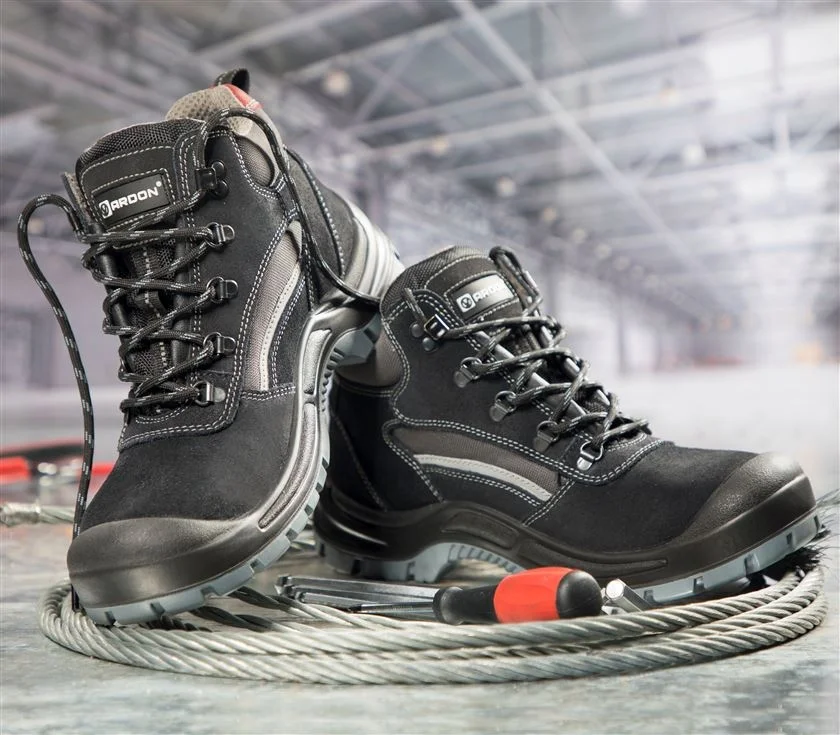 Bocanci negri de protectie cu bombeu metalic si lamela, Ardon GEAR S1P, culoarea negru