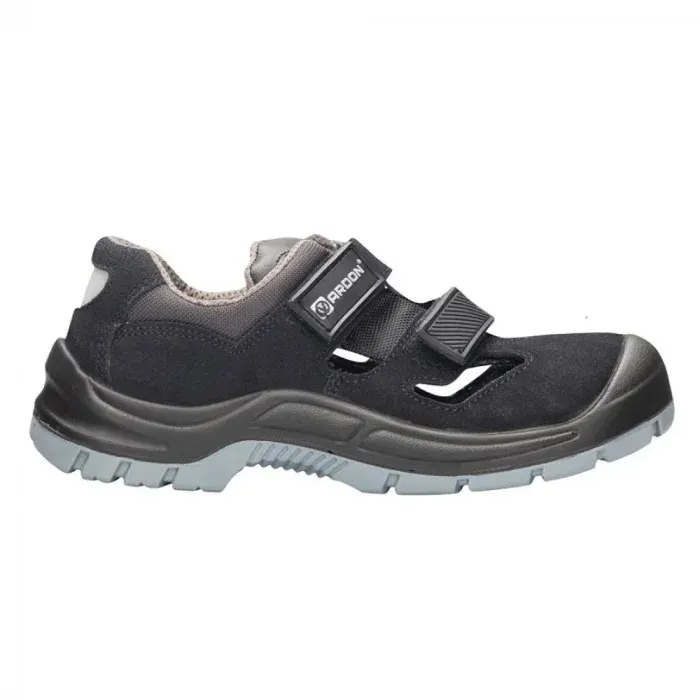 Sandale de protecție cu bombeu metalic, din piele naturală și textil, Ardon GEARSAN, S1 SRC, culoarea negru