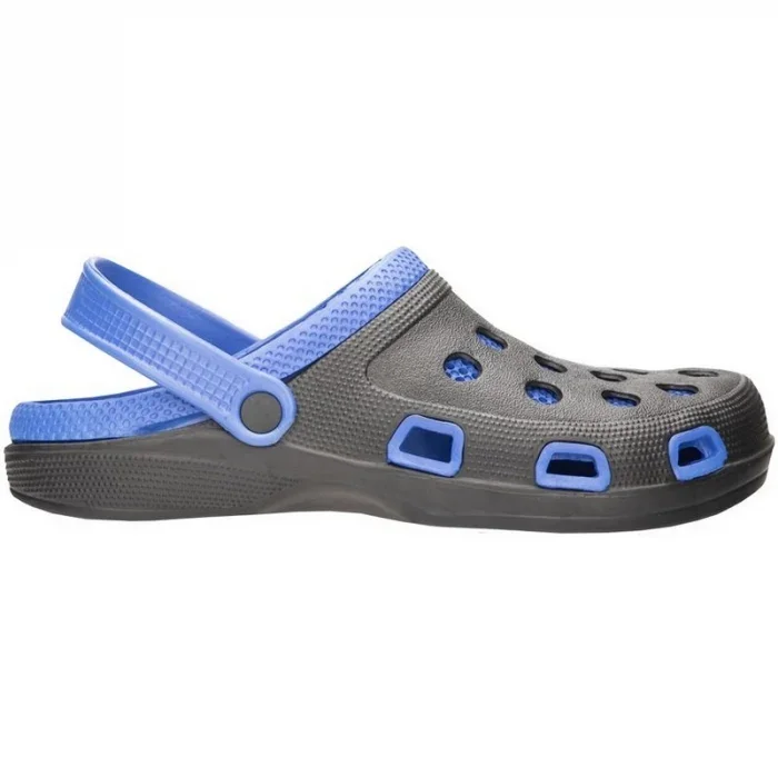 Șlapi tip saboți crocs negri-albaștri ușori din material EVA, Ardon CROCS MARINE